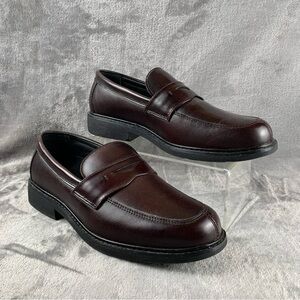 Drew Essex Loafers Mens 8.5 EEEE Burgundy Leather‎ Extra Wide Preppy Comfort